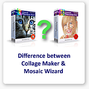 Difference between Photo Collage Maker and Photo Mosaic Wizard